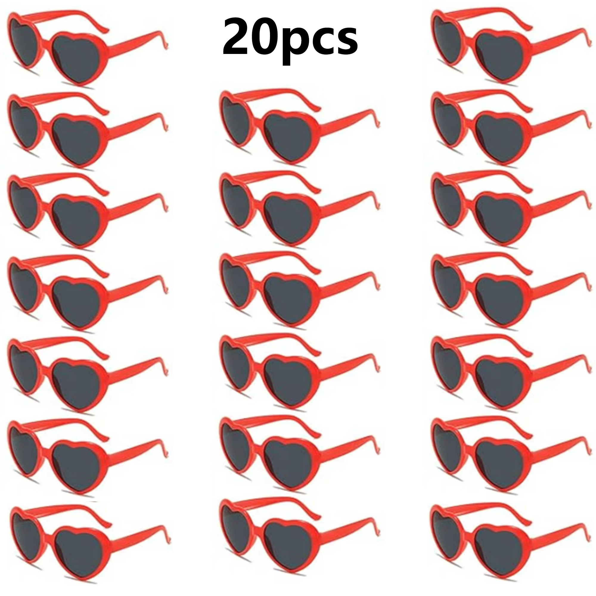 20 Pack Red Heart Sunglasses B - đánh giá và giá Glow In The Dark Party Glasses