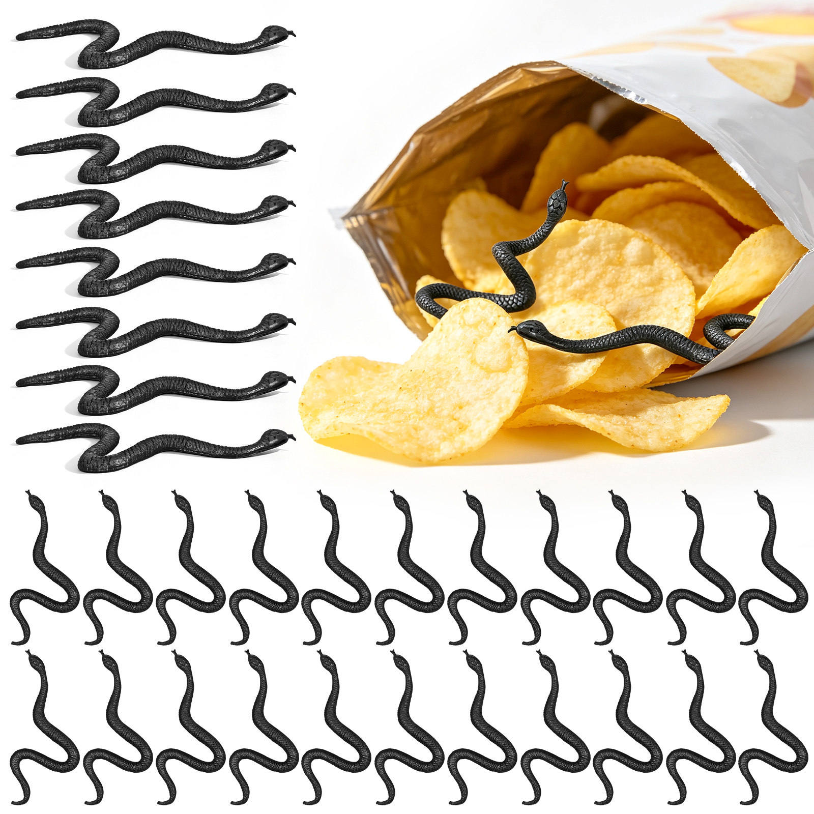 100pcs Realistic Scary Snake P - đánh giá và giá Prank Toys