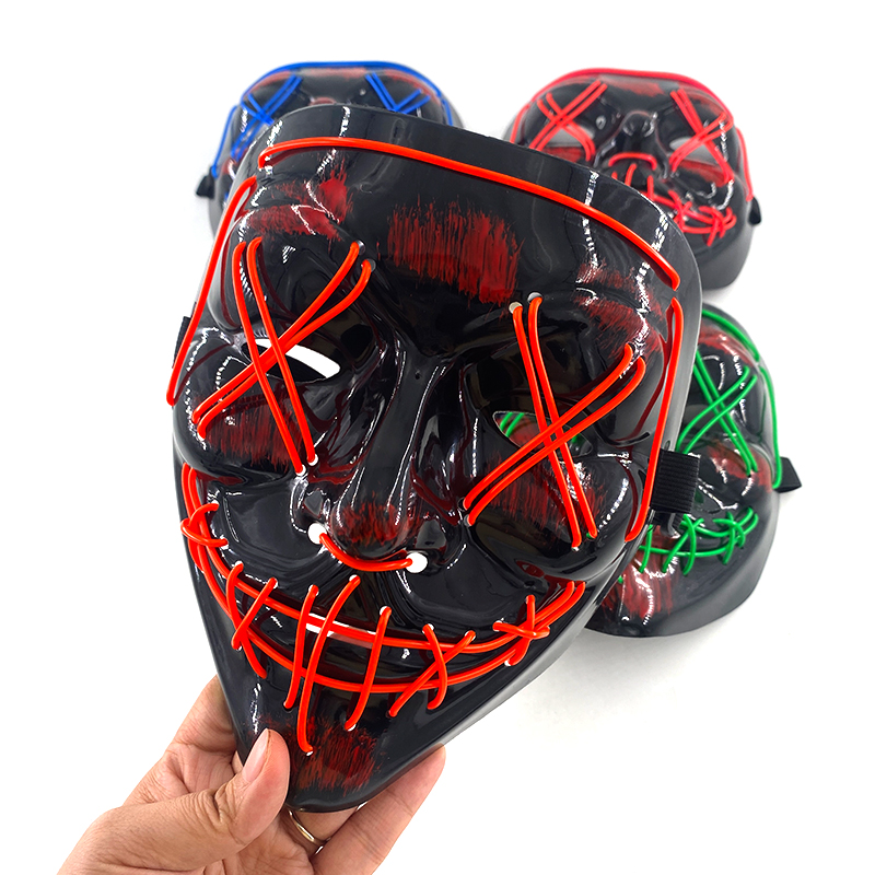 2026 Wireless Colorful Neon Li - đánh giá và giá Led Purge Mask Halloween