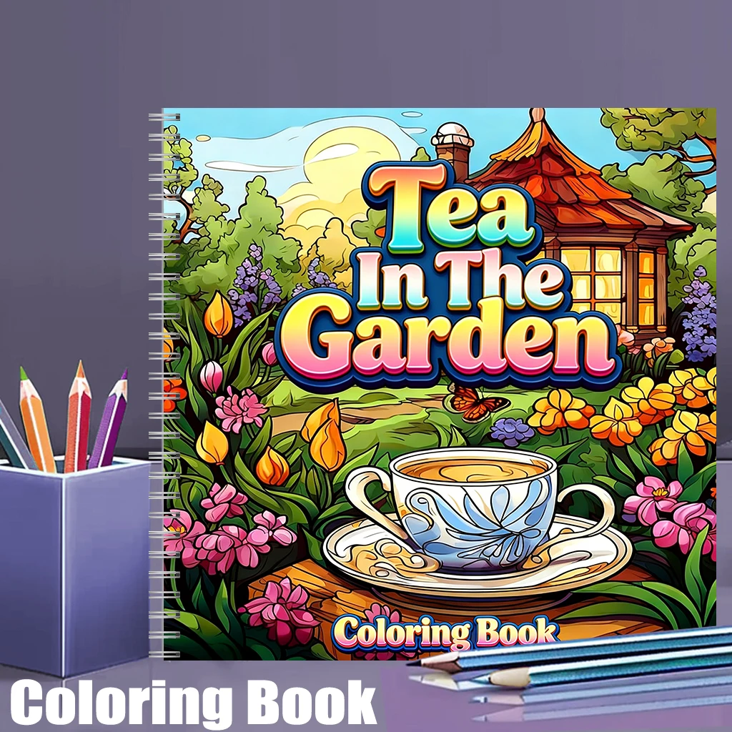 Tea In The Gardens Coloring Bo - đánh giá và giá Party Supplies