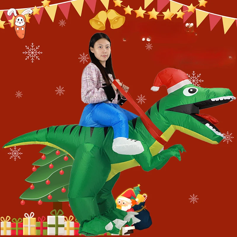 Tyrannosaurus Rex Christmas In - đánh giá và giá Inflatable Dinosaur Costume Adult